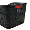 Кошик пластмасовий на багажник плетений чорний з кришкою AFT-11 (410х290х240) фото westvelo.com