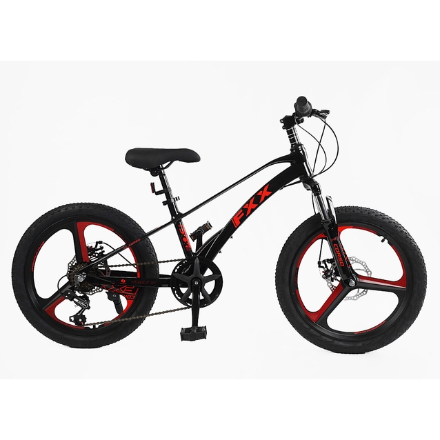 Велосипед 20 MG Corso «FXX» MG-20156 магній 11", (к-т SHIMANO) чорно-червоний фото westvelo.com