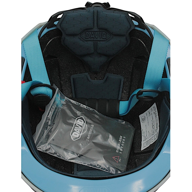 Мото шолом, відкритий (M-XL) "DAVID" D316, синій глянцевий (ABS) фото westvelo.com