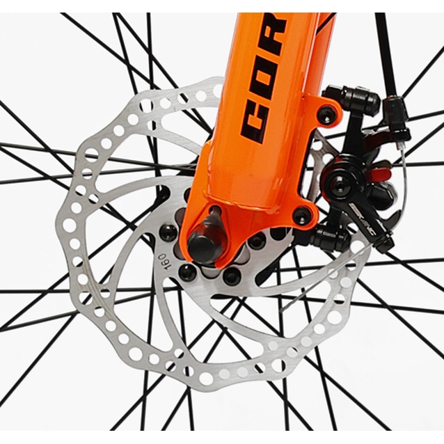 Велосипед 24 AL Corso «PROJECT»  PJ-24115 алюміній 11", (к-т SunRun) чорно-помаранчевий фото westvelo.com