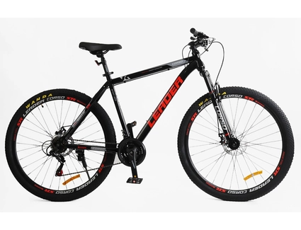 Велосипед 29 ST Corso «LEADER» LD-62300 сталь 21", (к-т SHIMANO) чорно-червоний