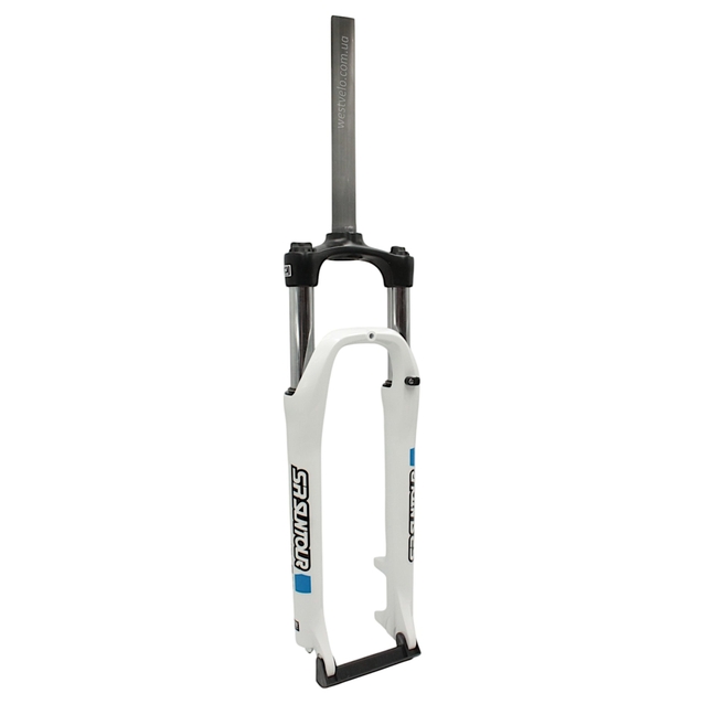 Вилка 27.5 аморт. безрізьб. SR SUNTOUR (SF18-XCE-DS) Ø28.6mm (1-1/8) disk AL шток L-255mm.біла.хід: 80мм фото westvelo.com