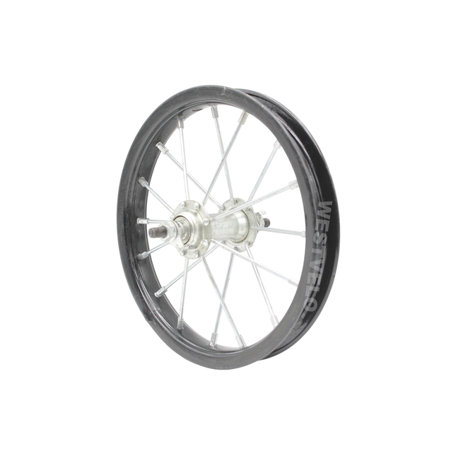 Колеса 12 обід чорний, спиця 3мм, перед + зад з втулкою Falcon + к-т фото westvelo.com