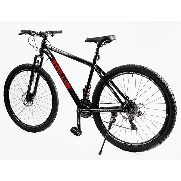 Велосипед 29 ST Corso «STELLAR» TL-29035 сталь 19", (к-т Saiguan) чорно-червоний фото westvelo.com
