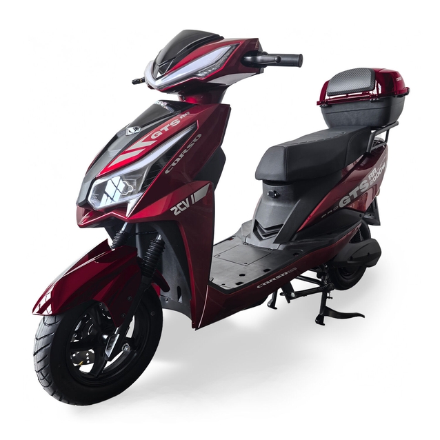 Електроскутер Corso «GTS-RR» GT-742633, двигун 2000W, акумулятор 72V 30Ah літій-залізо-фосфатний, червоний, колеса 10" фото westvelo.com