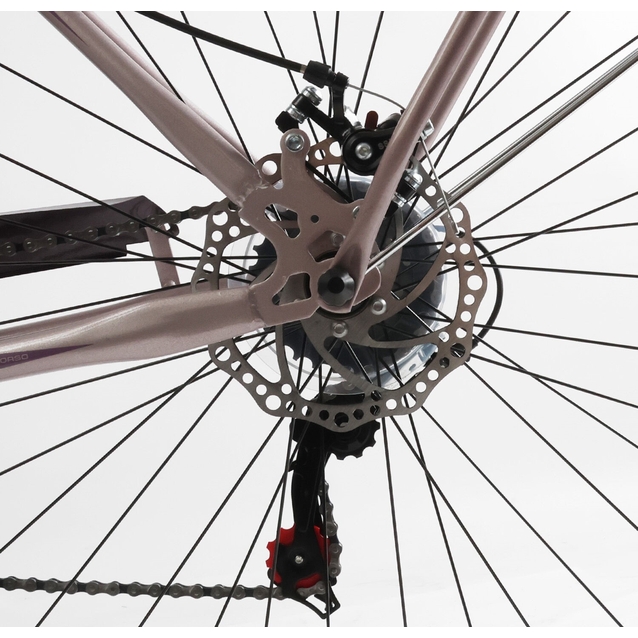 Міський велосипед 28 ST Corso «LIBERTY» LR-28833 сталь 20", (к-т SHIMANO) рожевий + кошик фото westvelo.com