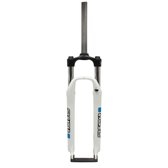 Вилка 27.5 аморт. безрізьб. SR SUNTOUR (SF18-XCE-DS) Ø28.6mm (1-1/8) disk AL шток L-255mm.біла.хід: 80мм фото westvelo.com