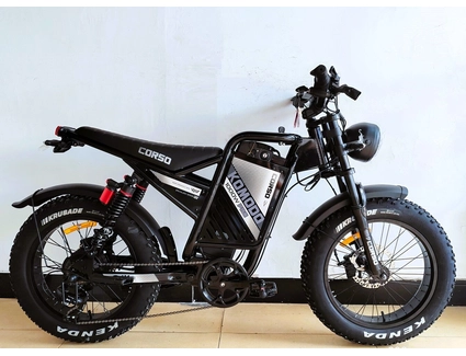 Електрофетбайк 20 ST Corso «KOMODO PRO» KD-74260 сталь, двигун 1000W, акумулятор 48V 21Ah літієвий, (к-т SHIMANO) чорний