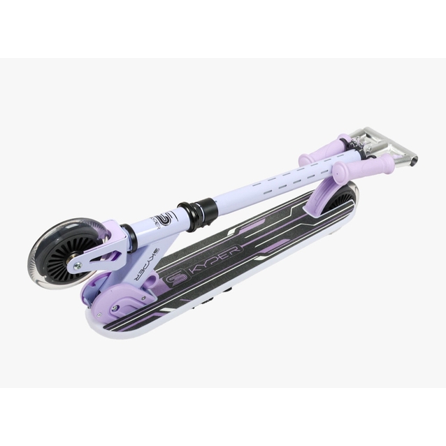 Самокат дитячий 2-х колісний, PU Skyper GR-73516 L фіолетовий , Ø120mm, ST, кермо складне зі світлом фото westvelo.com