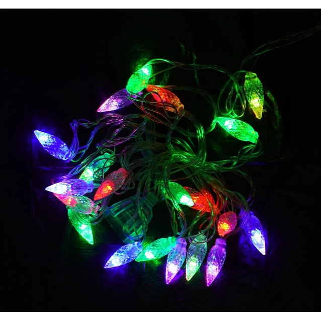Гірлянда 5м, 20 лампочок, 4 вида, мультикольорове світло, подовжувач, 220V (С 54327) фото westvelo.com