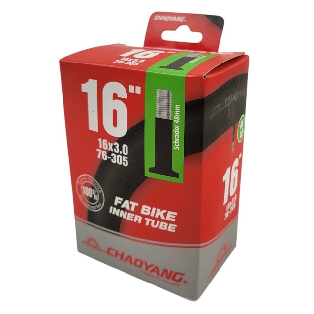 Камера 16 довгий ніпель AV 48mm (3.00) CHAOYANG для електровелосипеда E-bike (76-305) фото westvelo.com