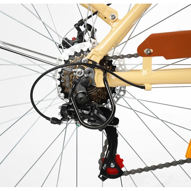 Міський велосипед 28 AL Corso «SONATA» SN-28410 алюміній 18", (к-т SHIMANO) бежевий (+к/к/б) фото westvelo.com