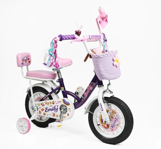 Дитячий велосипед 12 ST Corso «EMILY» ML-62588 фіолетово-рожевий