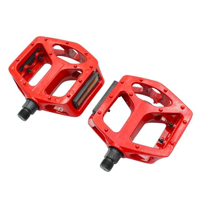 Педалі алюміній № 807 лопата, червоні фото westvelo.com