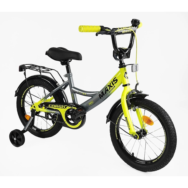 Дитячий велосипед 16 ST Corso «MAXIS» CL-16393 сіро-жовтий фото westvelo.com