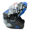 Мото шолом, трансформер (L 59-60) BLD-159 чорно-синій глянець з відкидними окулярами фото westvelo.com