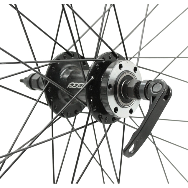 Колесо 27,5 зад, обід 2-ний чорний, втулка. AL. NECO MS31R, на промах чорна, диск 6 болтів, ексцентрик фото westvelo.com