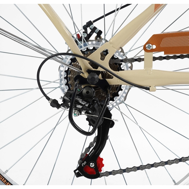 Міський велосипед 26 ST Corso «POLARIS» PS-72411 сталь 16,5", (к-т SHIMANO) бежевий (+к/к/б) фото westvelo.com