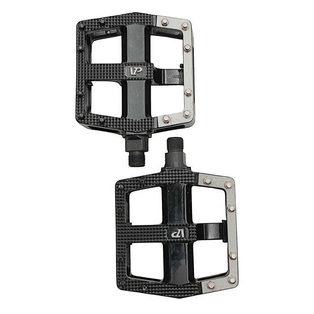 Педалі алюміній ВМХ, VP VP-569 BK, чорні з змінними шипами (570грам) фото westvelo.com