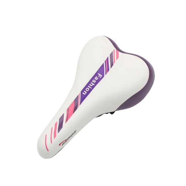 Сідло мтв BAISIKE Fashion 545, біло-фіолетове фото westvelo.com