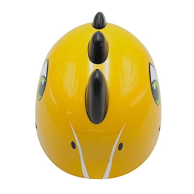 Вело шолом дитячий 585 "Динозавр" жовтий, регульований фото westvelo.com