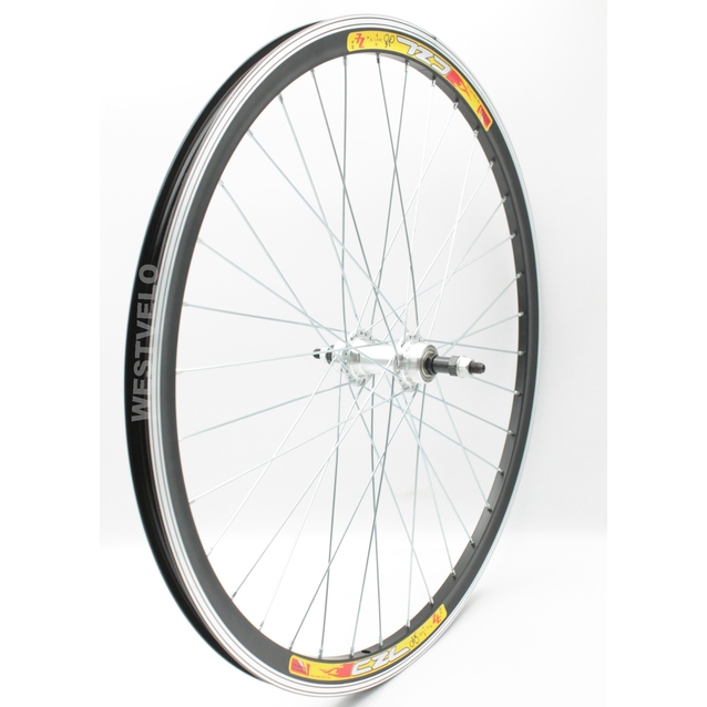 Колесо 24 зад, обід 2-ний чорний, втулка AL на промах, диск різьба фото westvelo.com