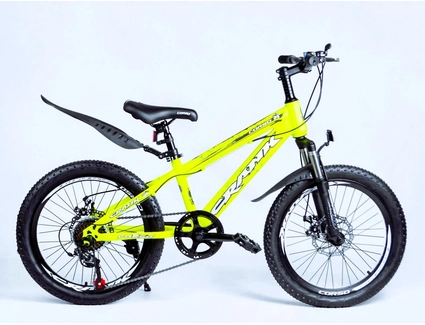 Велосипед 20 ST Corso «CRANK» CR-20736 сталь 11", (к-т SHIMANO) жовтий