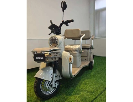 Трицикл Corso «TENSO» TG-375458, двигун 1500W, акумулятор 72V 32Ah графеновий, бежевий + 1 ящик. акум, колеса 10"