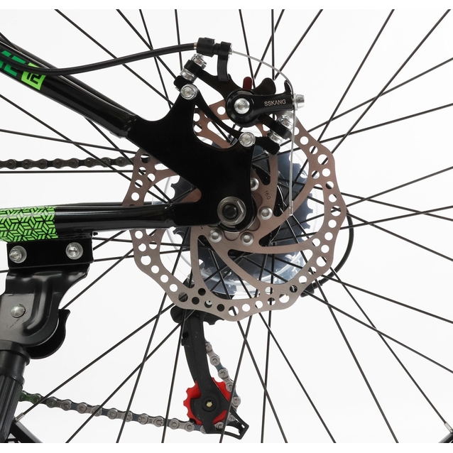 Велосипед 24 ST Corso «STARK» SK-24062 сталь 12", (к-т Saiguan) чорно-салатовий фото westvelo.com