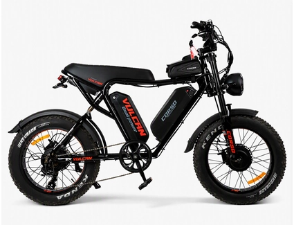Електрофетбайк 20 ST Corso «VULCAN» L-70740-280 сталь, двигун 2х1000W, акумулятор 2х48V 18Ah літієвий, (к-т SHIMANO) чорний
