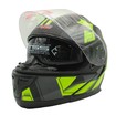 Мото шолом, трансформер (S 55-56) F2 162 Neon yellow, чорний, матовий з відкидними окулярами фото westvelo.com