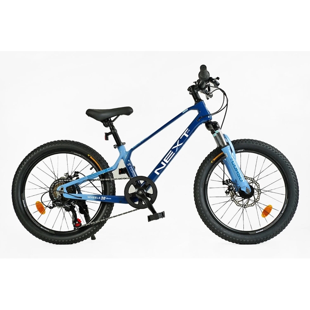 Велосипед 20 MG Corso «NEXT» NX-20110 магній 11.5", (к-т SHIMANO) блакитно-синій фото westvelo.com