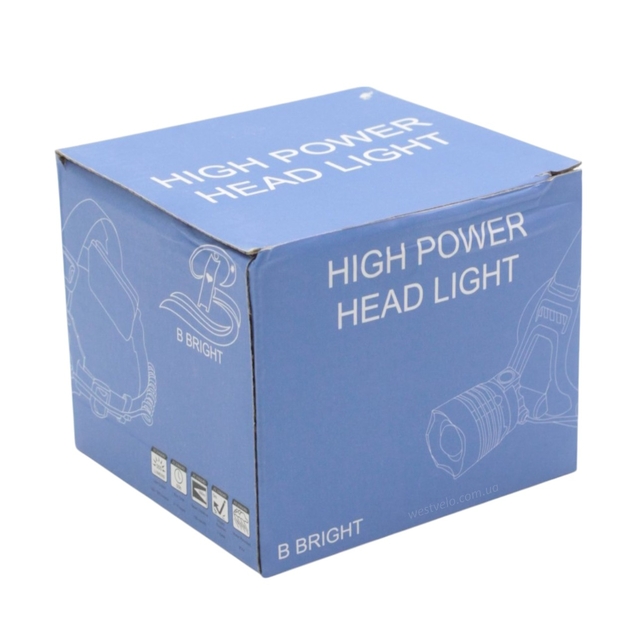 Ліхтар налобний на usb зарядку, NO-102-T6 один режим фото westvelo.com