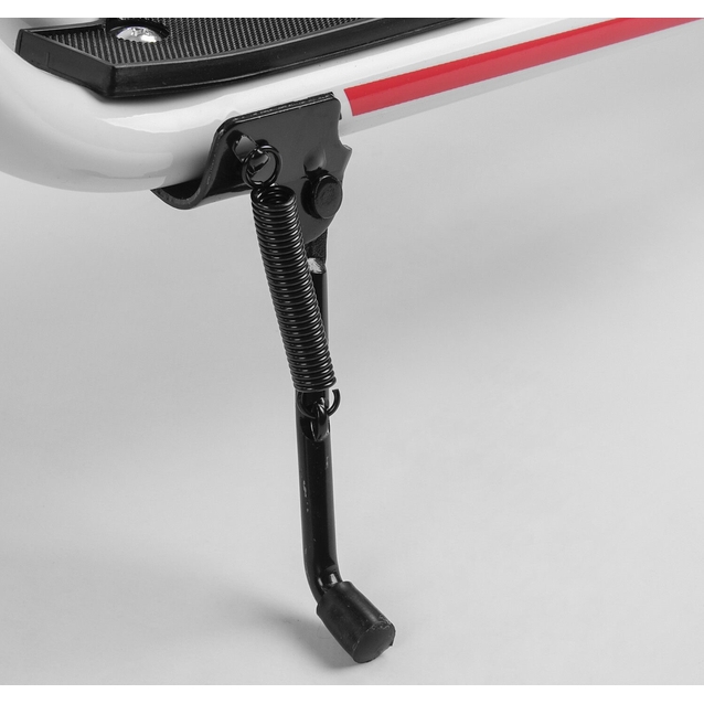 Самокат дитячий 2-х колісний, надувні колеса 12 Corso JT 28822 чорно-білий, ручне переднє гальмо фото westvelo.com