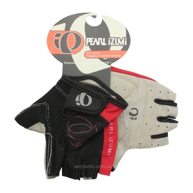 Рукавиці "L" PEARL iZUMi чорно-червоні (356) фото westvelo.com