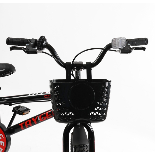 Дитячий велосипед 18 AL Corso «TAYGER»  TG-78512 алюмінієва рама, дискові гальма, чорно-червоний фото westvelo.com