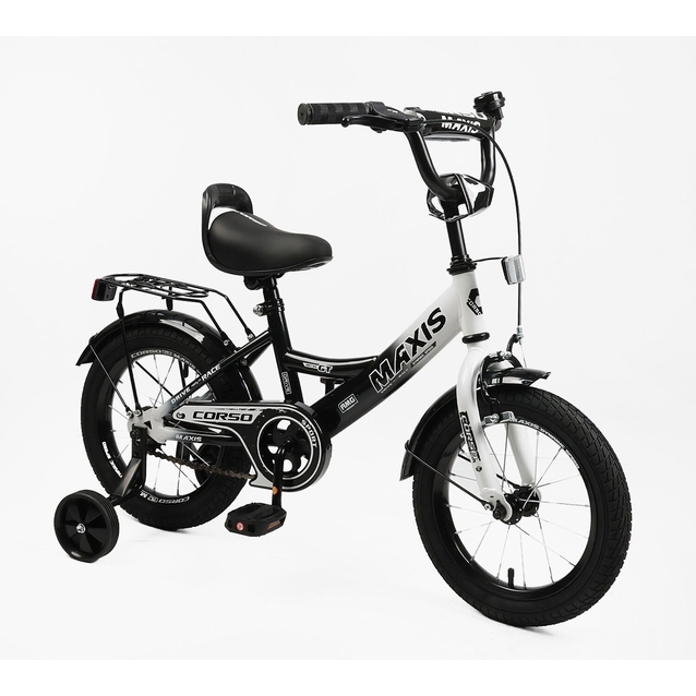 Дитячий велосипед 14 ST Corso «MAXIS» MX-80365 чорно-білий фото westvelo.com