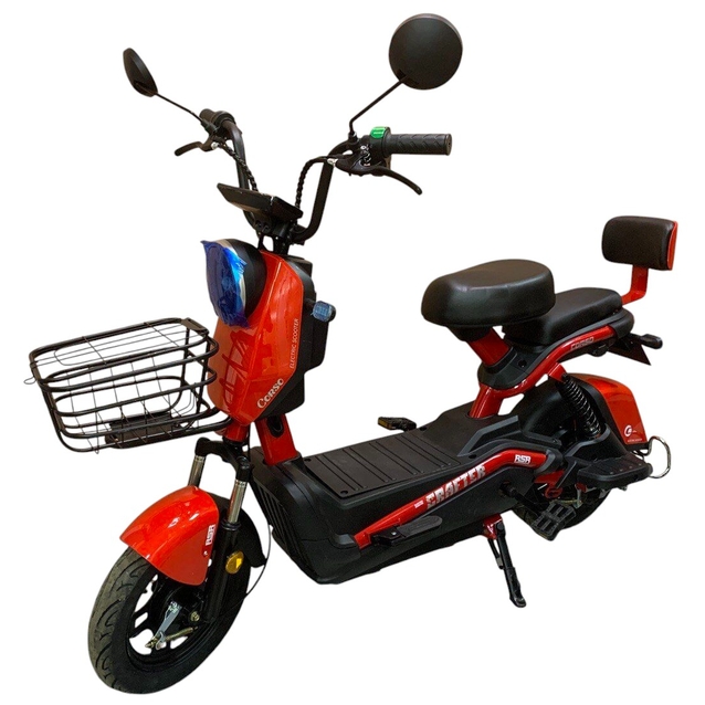Електроскутер Corso «CRAFTER» CR-808002, двигун 500W, акумулятор 60V/20Ah свинцево-кислотний, червоний, колеса 10" фото westvelo.com
