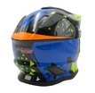 Шолом, закритий крос/ендуро (S 55-56) АТV зі склом F2 (819-7) глянець чорний з синьо-жовто-помаранчевий фото westvelo.com