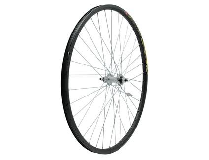 Колесо 28-29 перед, обід 2-ний чорний дисковий, втулка AL. на промах, диск різьба