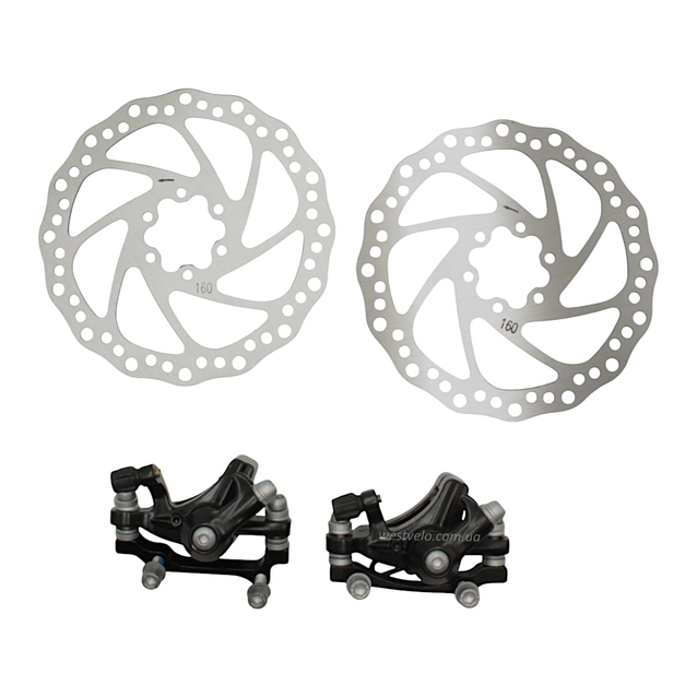 Дискові гальма LOGAN DX-2007 : 2 супорта F160/R140+F180/R160, 2 диски Ø160) фото westvelo.com
