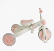 Дитячий велосипед-трансформер 3-х колісний з батьківською ручкою, з дашком, колеса - EVA (піна) Best Trike BS-12-303 біло-рожевий, рама складна нейлонова, переднє колесо 10``, задні колеса 8 фото westvelo.com