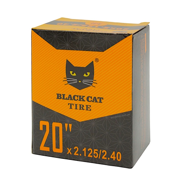 Камера 20. довгий ніпель AV 48mm BLACK CAT (2.125-2.40) фото westvelo.com