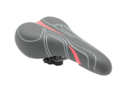 Сідло мтв 10-6 чорне матове з червоними вставками