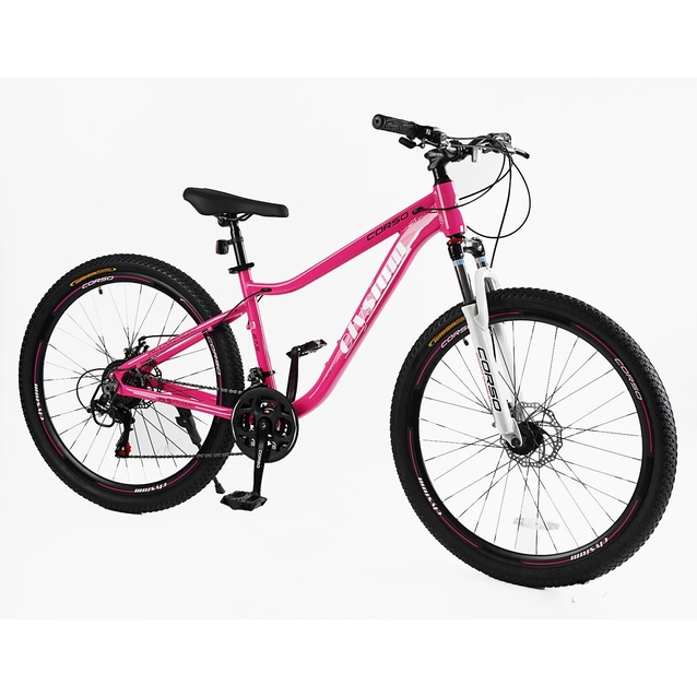 Велосипед 27.5 AL Corso «ELYSIUM» LS-27507 алюміній 15.5", (к-т SHIMANO) рожевий фото westvelo.com