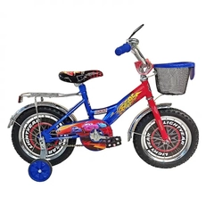 Дитячий велосипед 14 Mustang «ТАЧКИ» 007 синій (+кошик сітка малий) ◯