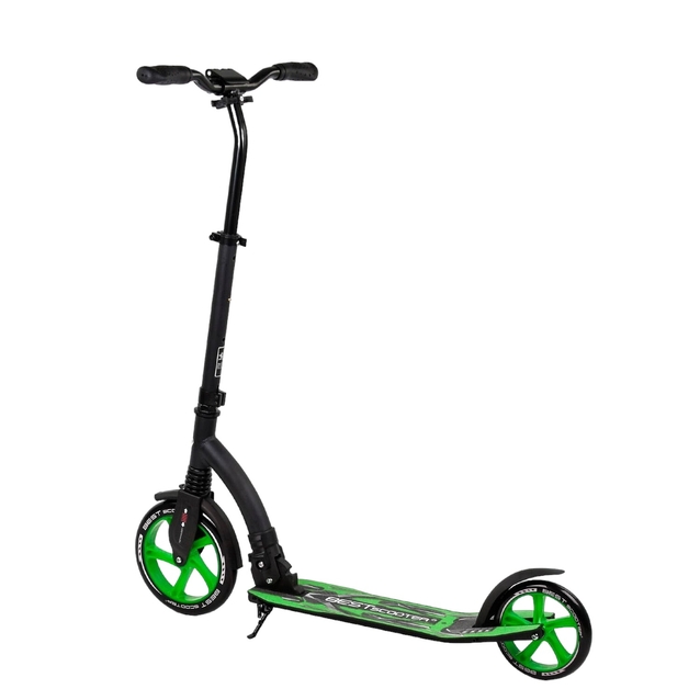 Самокат дитячий 2-х колісний, Best Scooter 52266 Ø23см, Ø20см, салатово-чорний фото westvelo.com