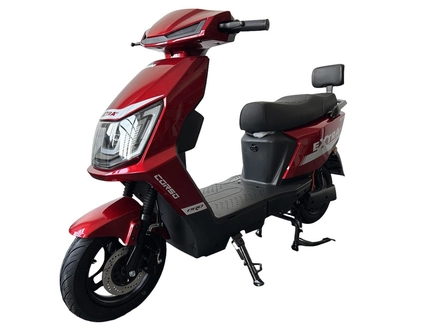 Електроскутер Corso «EXTRA» XT-619076, двигун 1200W, акумулятор 64V 30Ah літій-залізо-фосфатний, червоний, колеса 10"