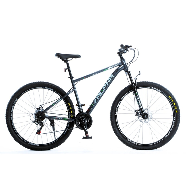Велосипед 29 ST Corso «ALPHA» LF-29901 сталь 19", (к-т SHIMANO) графітовий фото westvelo.com
