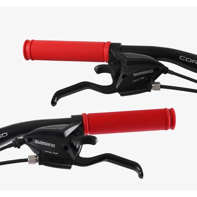 Велосипед 26 AL Corso «NEXT» NX-26159 алюміній 15", (к-т SHIMANO) графітово-червоний фото westvelo.com